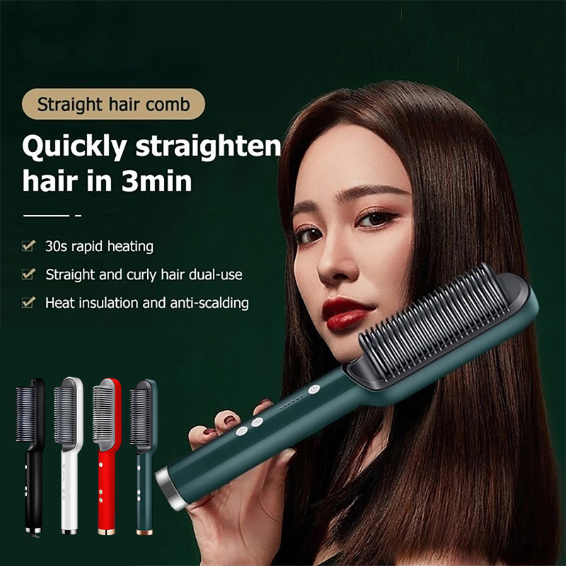 Hair Care For Curly Dry Hair - Lisseur de cheveux professionnel, peigne chauffant