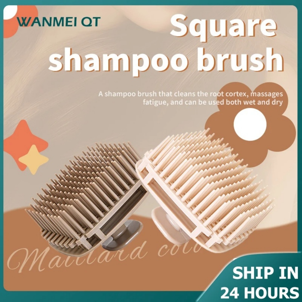Scalp Scrub Exfoliant - 1 pièce Brosse carrée pour shampoing,