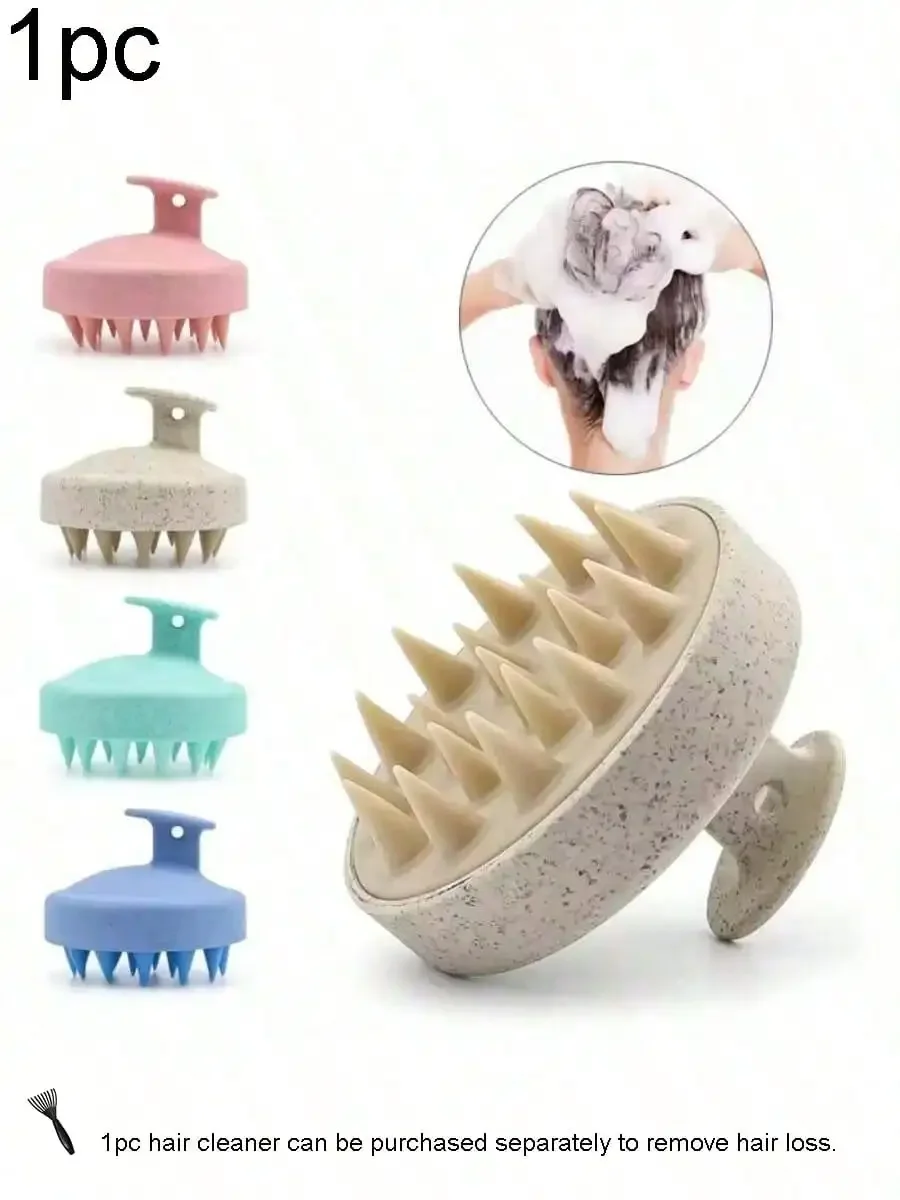 Hair Care For Curly Dry Hair - Brosse à shampooing en silicone souple