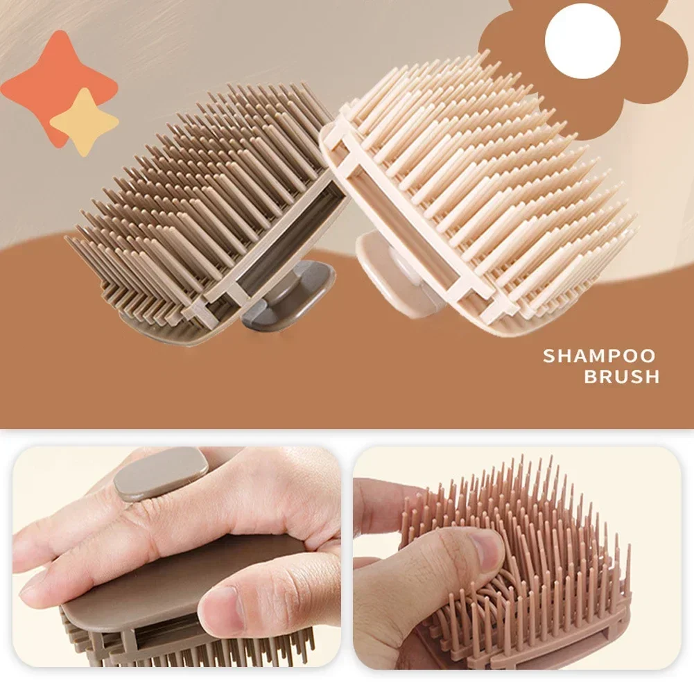 Scalp Scrub Exfoliant - Brosse à shampoing carrée, peigne de