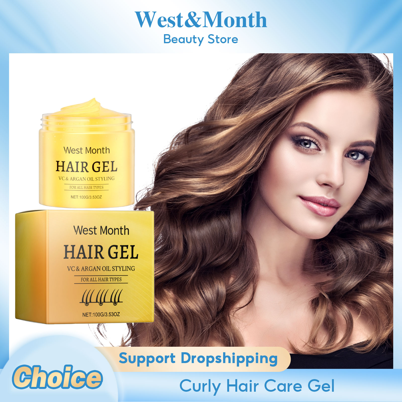 Hair Care For Curly Dry Hair - Crème de soin pour cheveux bouclés,