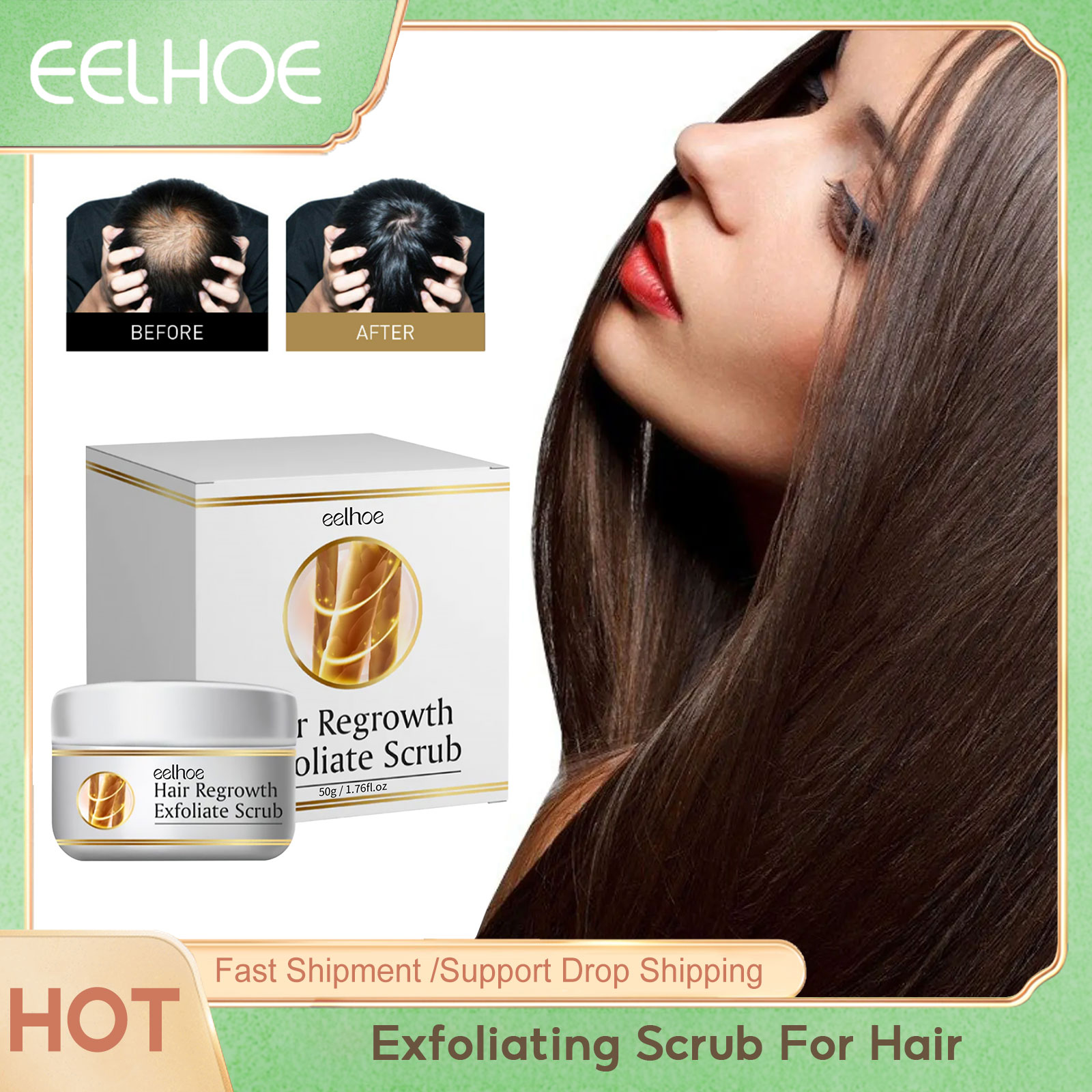 Scalp Scrub Exfoliant - Gommage nettoyant pour le cuir chevelu,