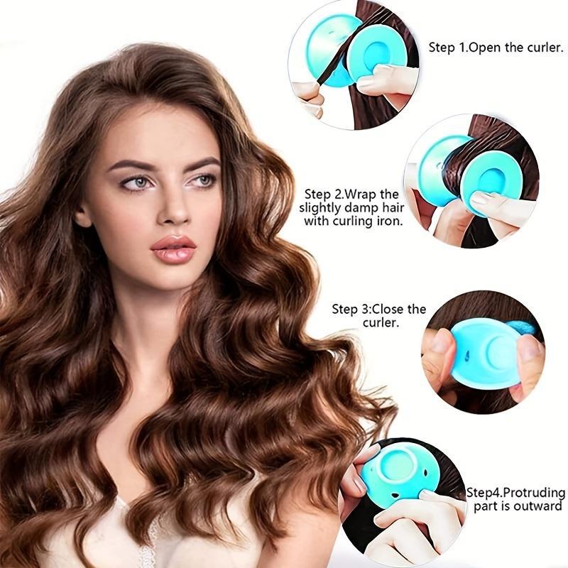 Hair Care For Curly Dry Hair - 10 pièces bigoudi magique Silicone bigoudis