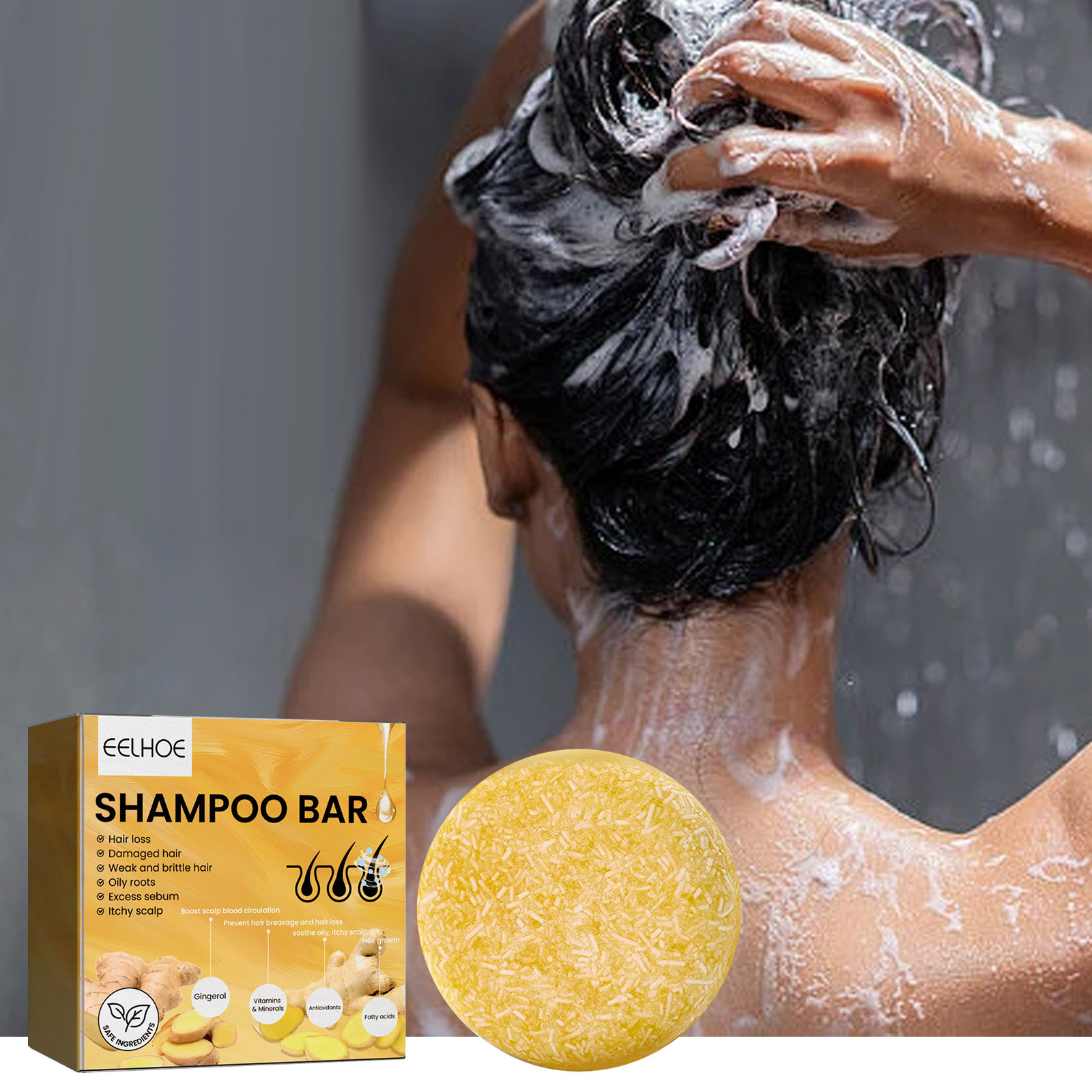 Shampooing solide au gingembre - Hair Care Nature avis et prix