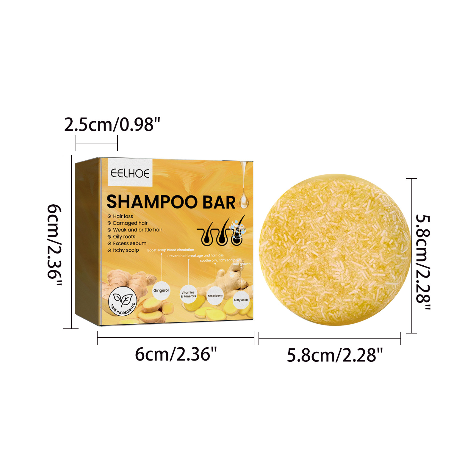 Shampooing solide au gingembre - Hair Care Nature avis et prix