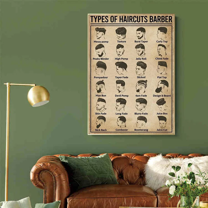 Affiche de barbier sans cadre, - Hair Care Barber avis et prix