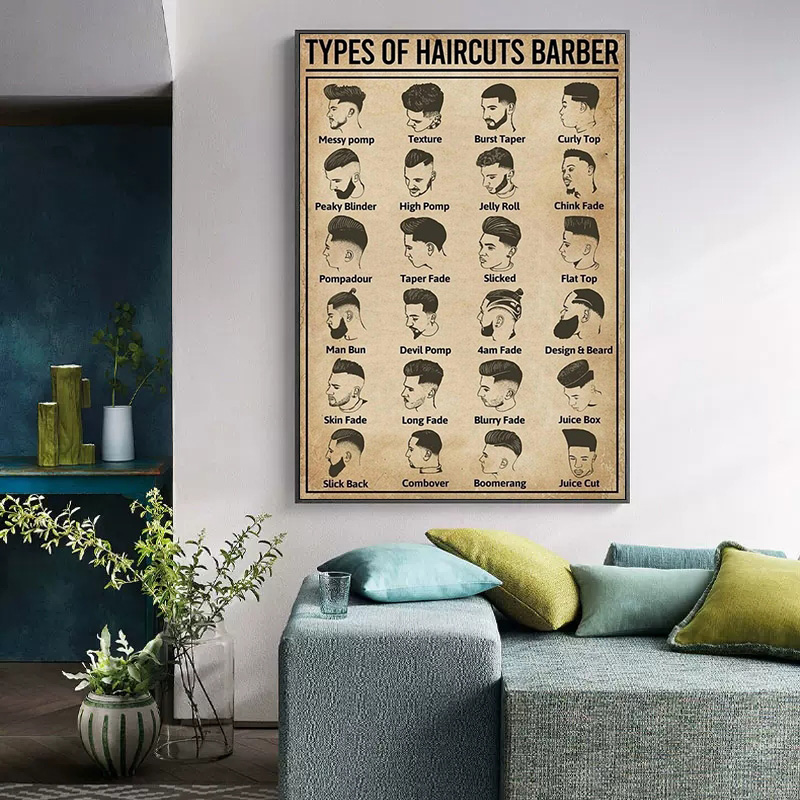 Affiche de barbier sans cadre, - Hair Care Barber avis et prix