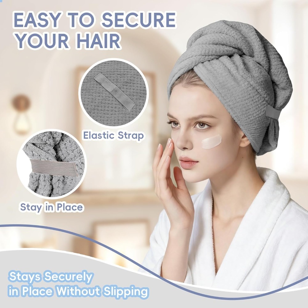 Serviette turban en microfibre - Hair Care For Curly Dry Hair avis et prix